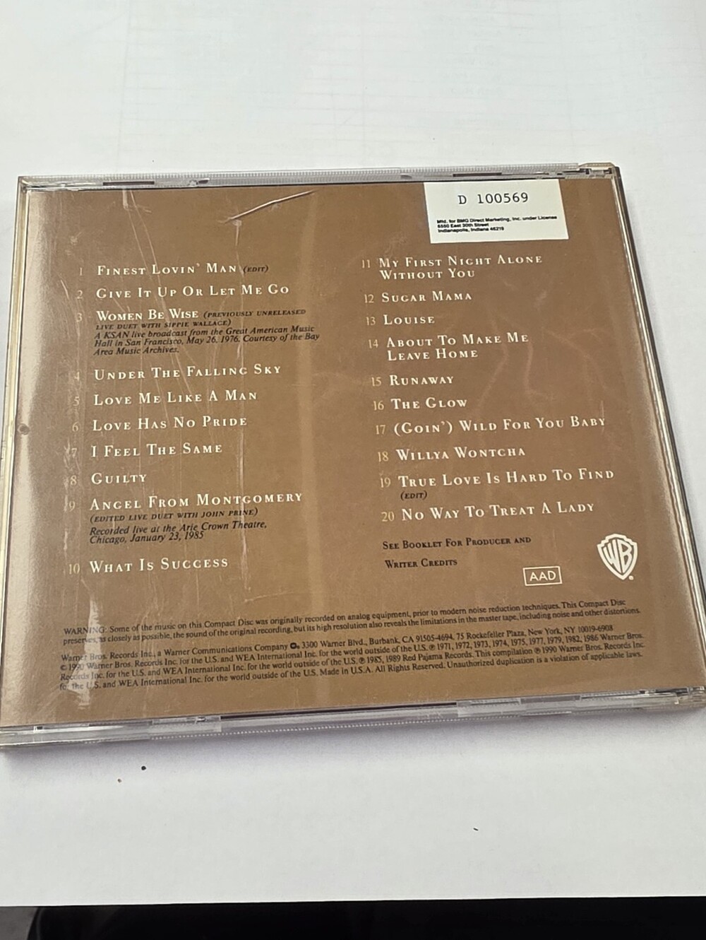 Bonnie Raitt Collection Cd - Picture 4 of 4